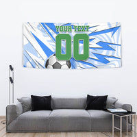 Personalized Uzbekistan Soccer Tapestry White Wolves Football Halftone Pattern
