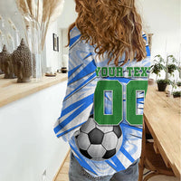 Personalized Uzbekistan Soccer Women Casual Shirt White Wolves Football Halftone Pattern