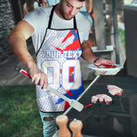 Personalized England Football Apron Fierce Lion Mascot Abstract Brush Stroke