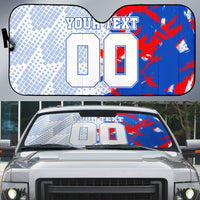 Personalized England Football Auto Sun Shade Fierce Lion Mascot Abstract Brush Stroke