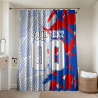 Personalized England Football Bathroom Set Fierce Lion Mascot Abstract Brush Stroke