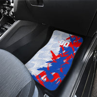 Personalized England Football Car Mats Fierce Lion Mascot Abstract Brush Stroke