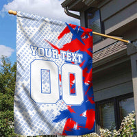 Personalized England Football Garden Flag Fierce Lion Mascot Abstract Brush Stroke