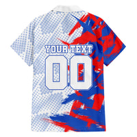 Personalized England Football Hawaiian Shirt Fierce Lion Mascot Abstract Brush Stroke