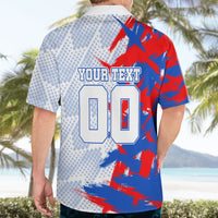 Personalized England Football Hawaiian Shirt Fierce Lion Mascot Abstract Brush Stroke