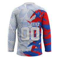 Personalized England Football Hockey Jersey Fierce Lion Mascot Abstract Brush Stroke