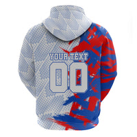 Personalized England Football Hoodie Fierce Lion Mascot Abstract Brush Stroke