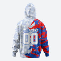 Personalized England Football Hoodie Fierce Lion Mascot Abstract Brush Stroke