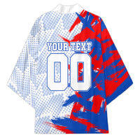 Personalized England Football Kimono Fierce Lion Mascot Abstract Brush Stroke