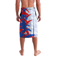 Personalized England Football Lavalava Fierce Lion Mascot Abstract Brush Stroke