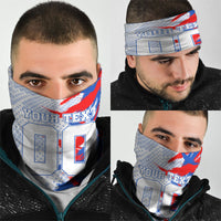 Personalized England Football Neck Gaiter Fierce Lion Mascot Abstract Brush Stroke