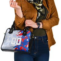 Personalized England Football Shoulder Handbag Fierce Lion Mascot Abstract Brush Stroke