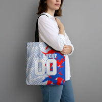 Personalized England Football Tote Bag Fierce Lion Mascot Abstract Brush Stroke