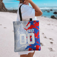 Personalized England Football Tote Bag Fierce Lion Mascot Abstract Brush Stroke