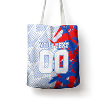 Personalized England Football Tote Bag Fierce Lion Mascot Abstract Brush Stroke