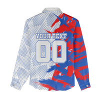 Personalized England Football Women Casual Shirt Fierce Lion Mascot Abstract Brush Stroke