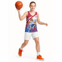 Personalized England Football Basketball Jersey Dynamic Lion Athlete Red Blue Flame