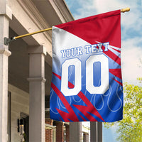Personalized England Football Garden Flag Dynamic Lion Athlete Red Blue Flame