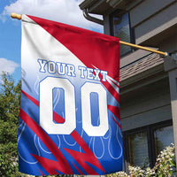 Personalized England Football Garden Flag Dynamic Lion Athlete Red Blue Flame