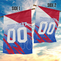 Personalized England Football Garden Flag Dynamic Lion Athlete Red Blue Flame