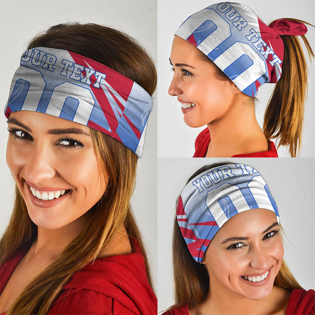 Personalized England Football Neck Gaiter Dynamic Lion Athlete Red Blue Flame
