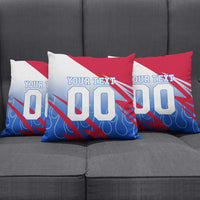 Personalized England Football Pillow Cover Dynamic Lion Athlete Red Blue Flame