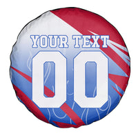 Personalized England Football Spare Tire Cover Dynamic Lion Athlete Red Blue Flame