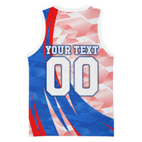 Personalized England Football Basketball Jersey Powerful Lion Kicking Ball Red Blue Chevron Zigzag