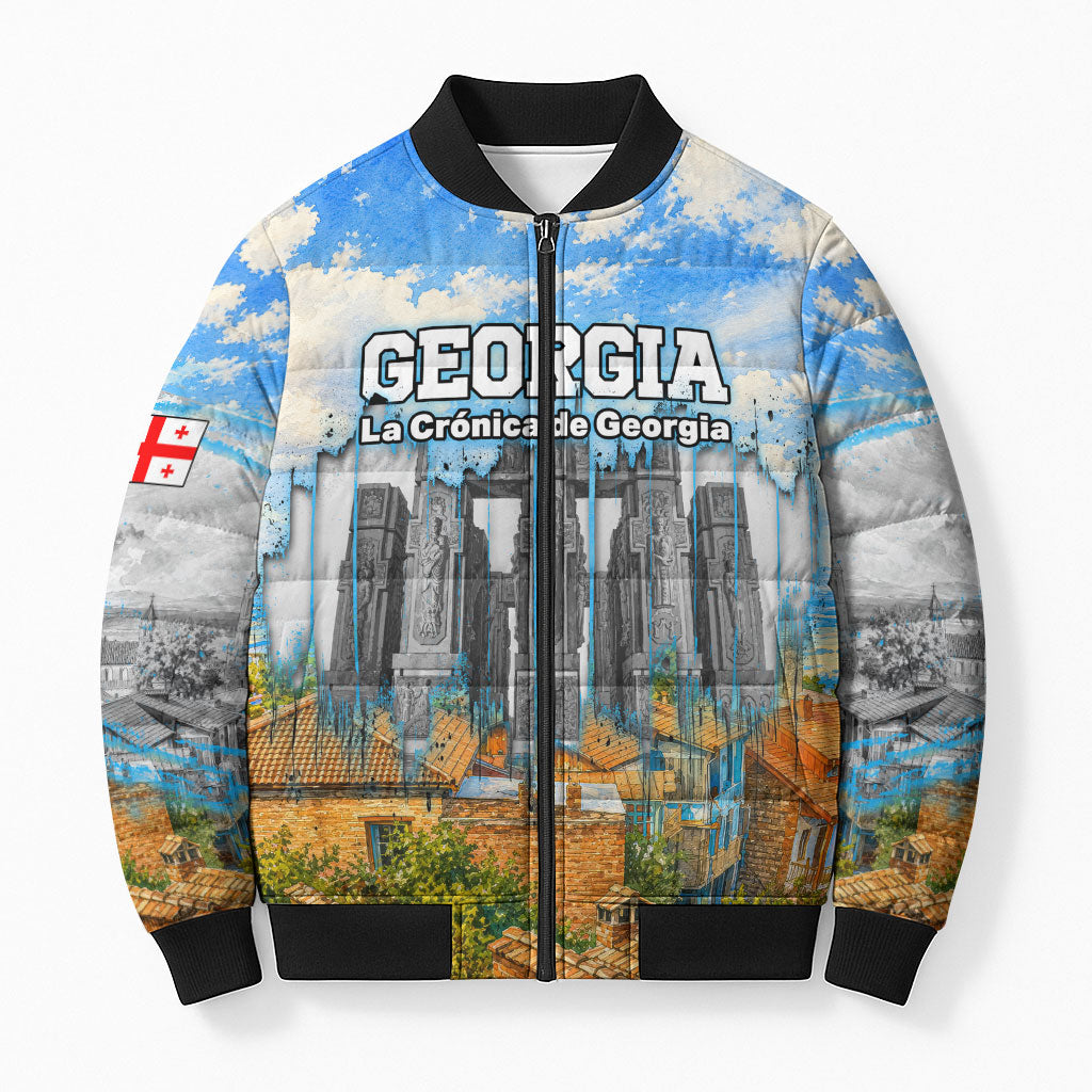 Chronicle of Georgia Bomber Puffer Jacket Georgian Architecture - Church Of The Annunciation