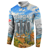 Chronicle of Georgia Button Sweatshirt Georgian Architecture - Church Of The Annunciation