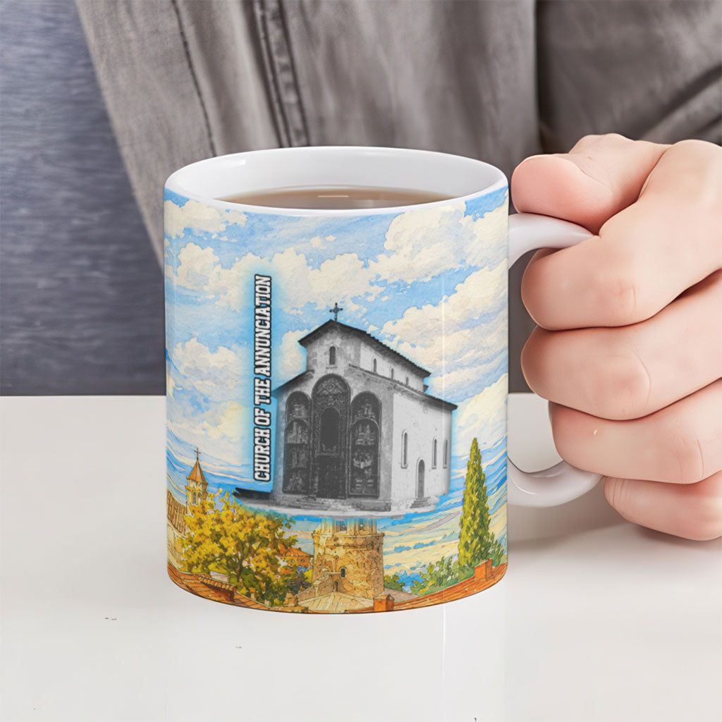 Chronicle of Georgia Ceramic Mug Georgian Architecture - Church Of The Annunciation