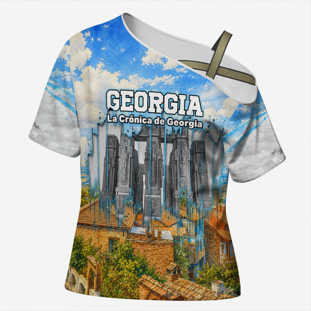 Chronicle of Georgia Cross Shoulder Shirt Georgian Architecture - Church Of The Annunciation