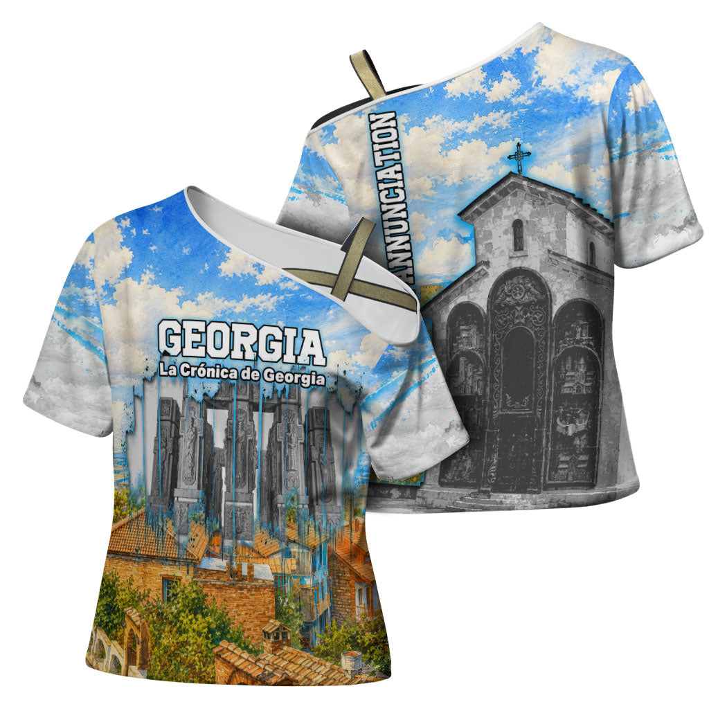 Chronicle of Georgia Cross Shoulder Shirt Georgian Architecture - Church Of The Annunciation
