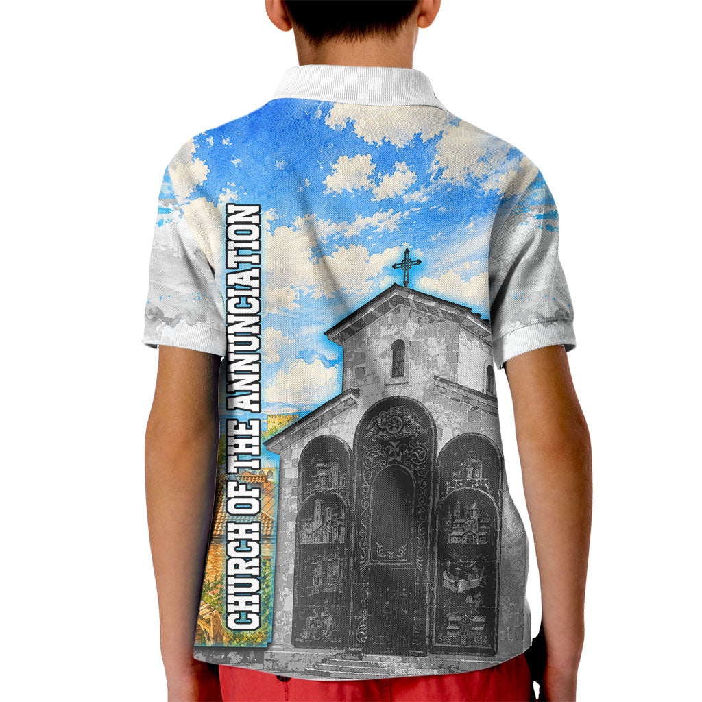 Chronicle of Georgia Kid Polo Shirt Georgian Architecture - Church Of The Annunciation