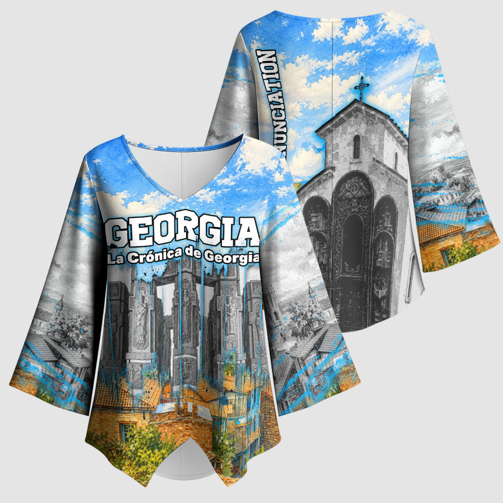 Chronicle of Georgia Kimono Sleeve Blouse Georgian Architecture - Church Of The Annunciation