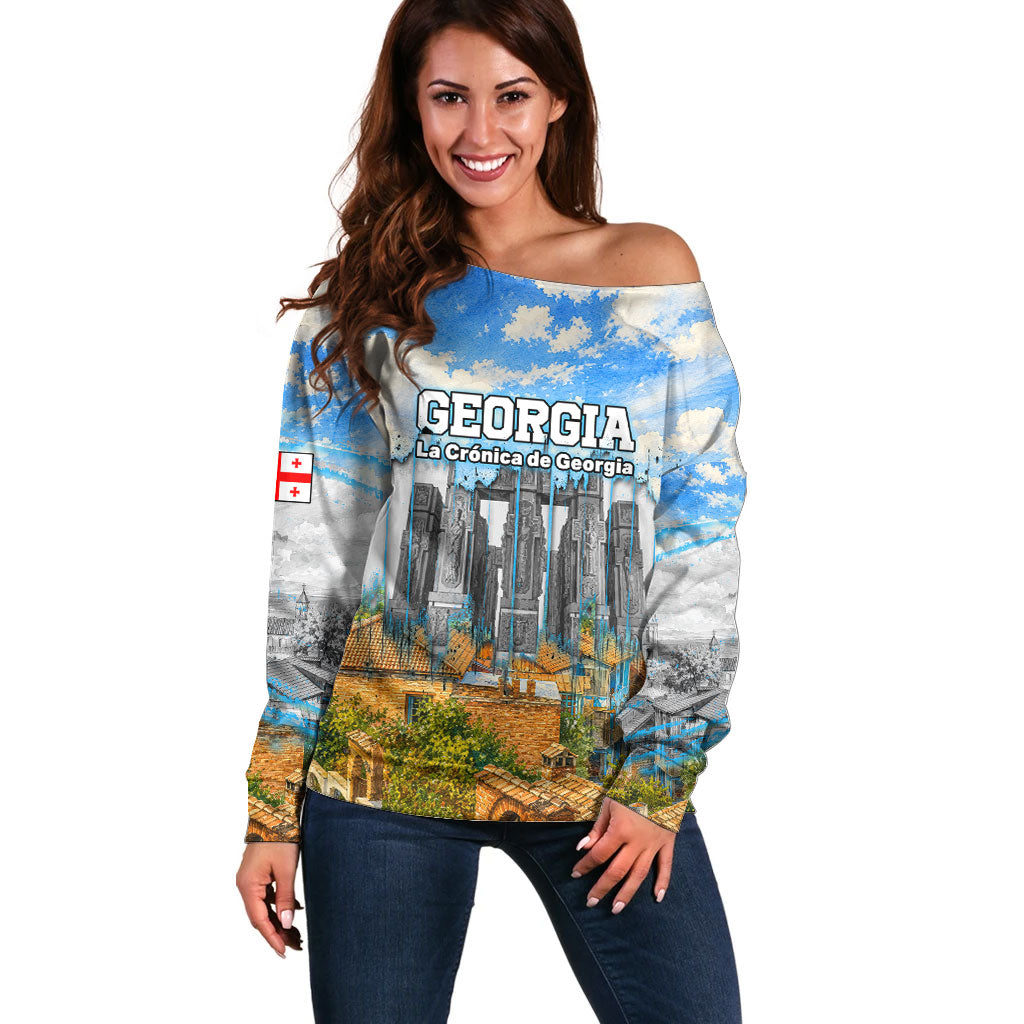 Chronicle of Georgia Off Shoulder Sweater Georgian Architecture - Church Of The Annunciation