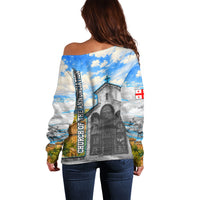 Chronicle of Georgia Off Shoulder Sweater Georgian Architecture - Church Of The Annunciation