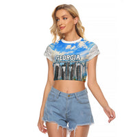 Chronicle of Georgia Raglan Cropped T Shirt Georgian Architecture - Church Of The Annunciation