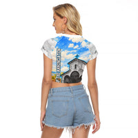 Chronicle of Georgia Raglan Cropped T Shirt Georgian Architecture - Church Of The Annunciation