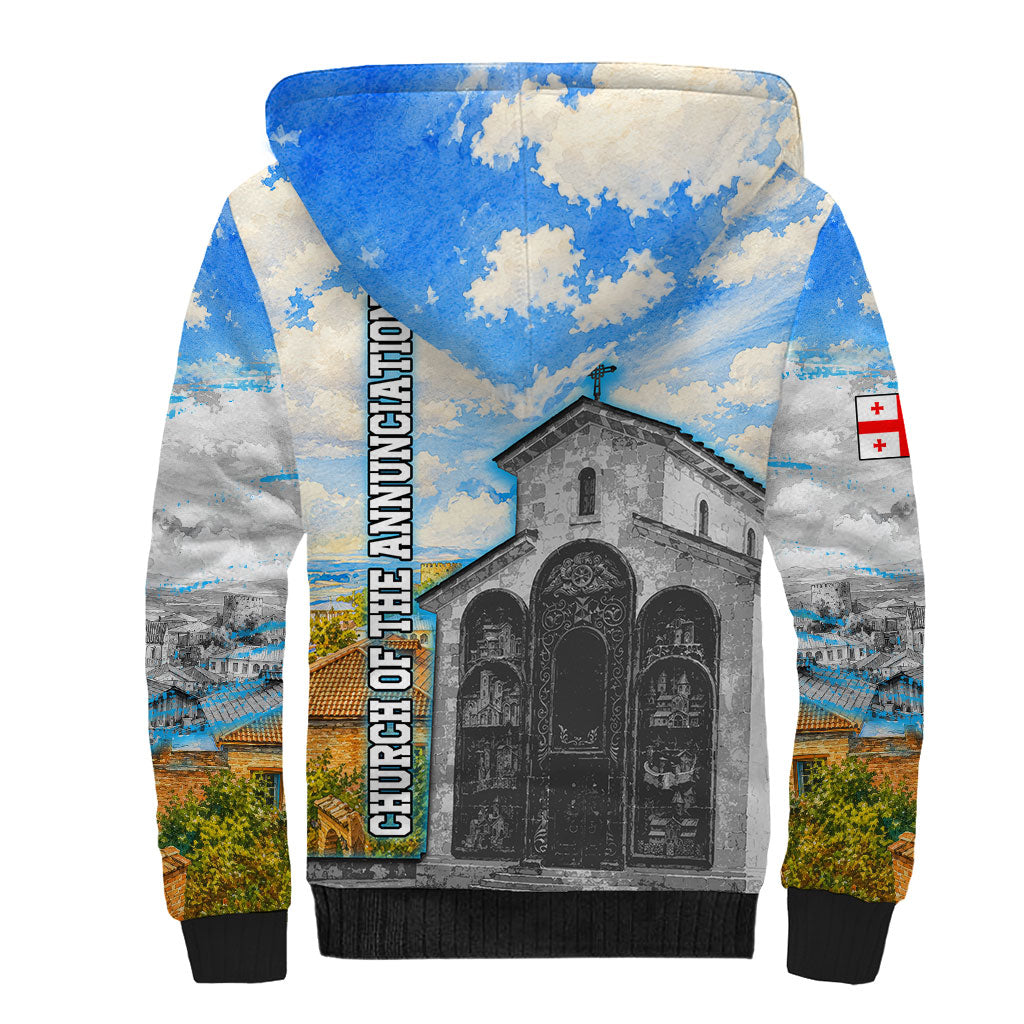 Chronicle of Georgia Sherpa Hoodie Georgian Architecture - Church Of The Annunciation