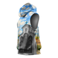 Chronicle of Georgia Sleeveless Hoodie Georgian Architecture - Church Of The Annunciation