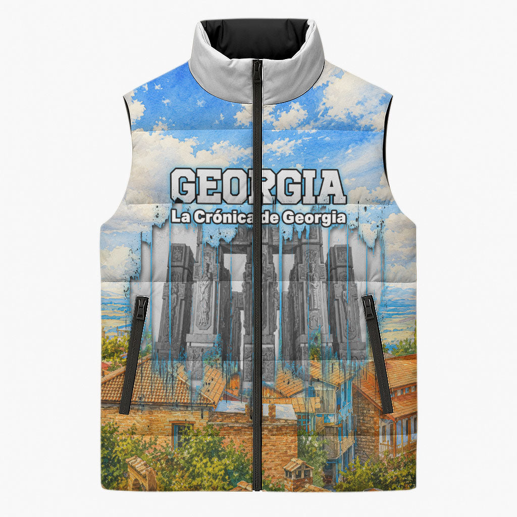 Chronicle of Georgia Sleeveless Puffer Jacket Georgian Architecture - Church Of The Annunciation