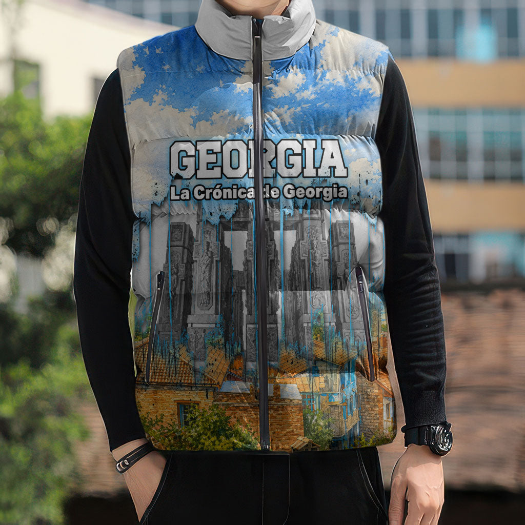 Chronicle of Georgia Sleeveless Puffer Jacket Georgian Architecture - Church Of The Annunciation