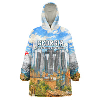 Chronicle of Georgia Wearable Blanket Hoodie Georgian Architecture - Church Of The Annunciation