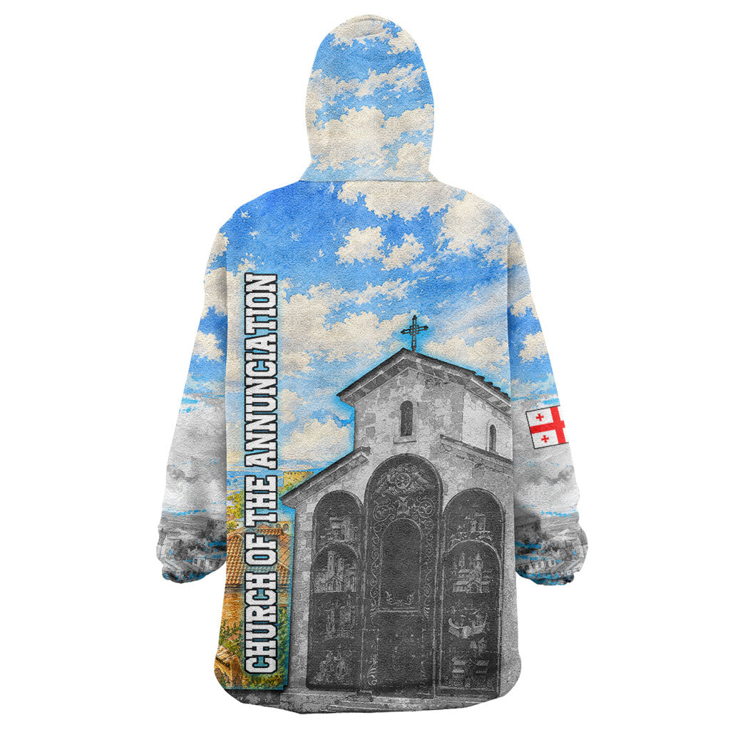 Chronicle of Georgia Wearable Blanket Hoodie Georgian Architecture - Church Of The Annunciation