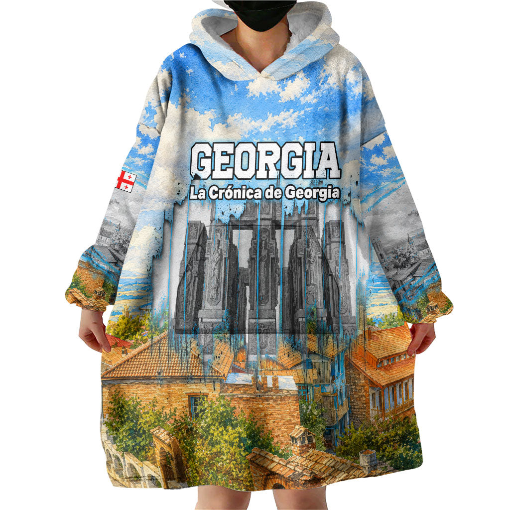 Chronicle of Georgia Wearable Blanket Hoodie Georgian Architecture - Church Of The Annunciation