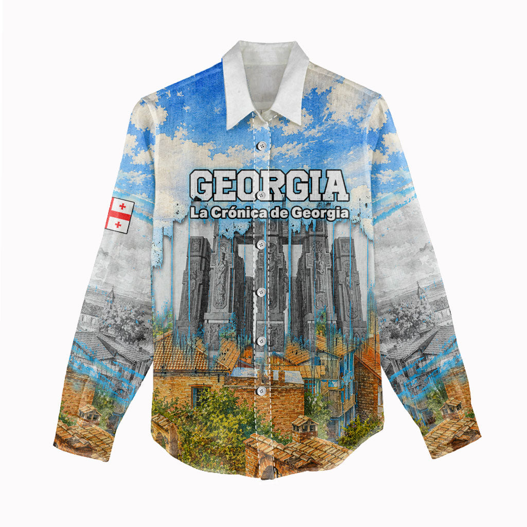 Chronicle of Georgia Women Casual Shirt Georgian Architecture - Church Of The Annunciation