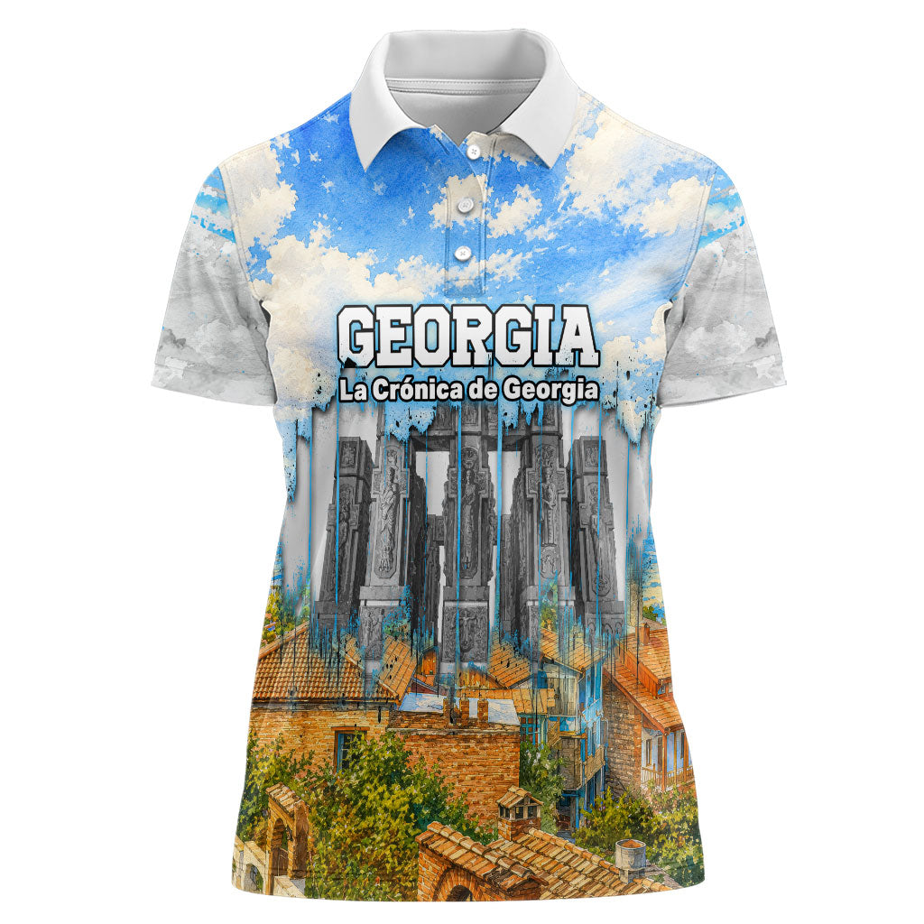 Chronicle of Georgia Women Polo Shirt Georgian Architecture - Church Of The Annunciation