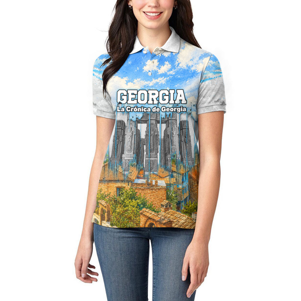 Chronicle of Georgia Women Polo Shirt Georgian Architecture - Church Of The Annunciation