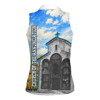 Chronicle of Georgia Women Sleeveless Polo Shirt Georgian Architecture - Church Of The Annunciation